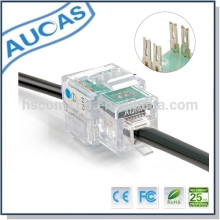 Fábrica fornecedor rj11 módulo de voz para telefone conexão de cabo / transparente rj11 feminino 4p4c jack modular baixo preço